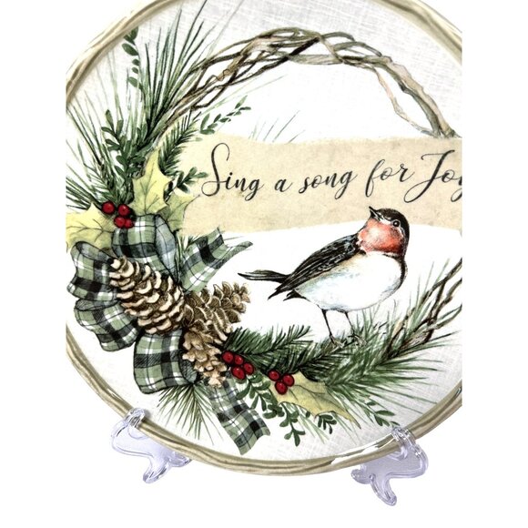 Certified International Holiday Plates - Celebrate With Love & Sing A Song For J - Picture 4 of 7